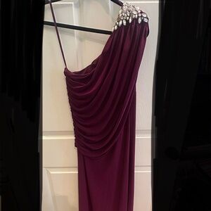 Plum long formal gown